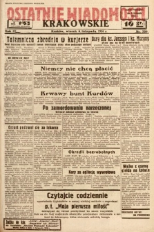 Ostatnie Wiadomości Krakowskie. 1934, nr 316