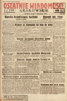 Ostatnie Wiadomości Krakowskie. 1934, nr 317