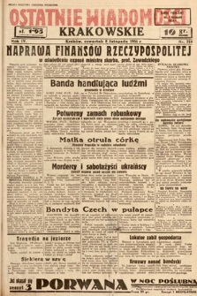 Ostatnie Wiadomości Krakowskie. 1934, nr 318