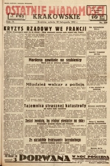 Ostatnie Wiadomości Krakowskie. 1934, nr 320