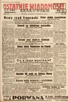 Ostatnie Wiadomości Krakowskie. 1934, nr 321