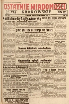 Ostatnie Wiadomości Krakowskie. 1934, nr 324