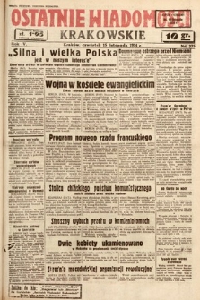 Ostatnie Wiadomości Krakowskie. 1934, nr 325