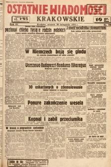Ostatnie Wiadomości Krakowskie. 1934, nr 330