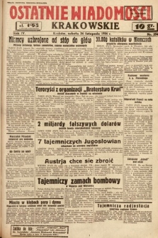 Ostatnie Wiadomości Krakowskie. 1934, nr 334