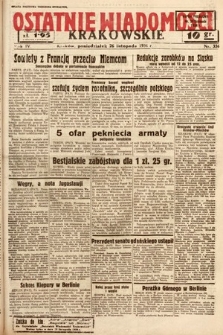 Ostatnie Wiadomości Krakowskie. 1934, nr 336