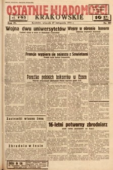Ostatnie Wiadomości Krakowskie. 1934, nr 337
