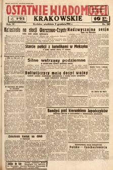 Ostatnie Wiadomości Krakowskie. 1934, nr 342