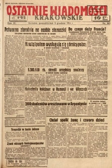 Ostatnie Wiadomości Krakowskie. 1934, nr 343