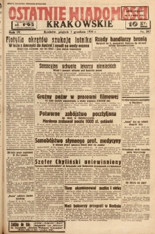 Ostatnie Wiadomości Krakowskie. 1934, nr 347