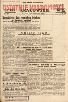 Ostatnie Wiadomości Krakowskie. 1934, nr 352
