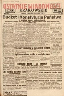Ostatnie Wiadomości Krakowskie. 1934, nr 353