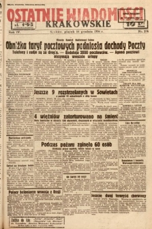 Ostatnie Wiadomości Krakowskie. 1934, nr 354