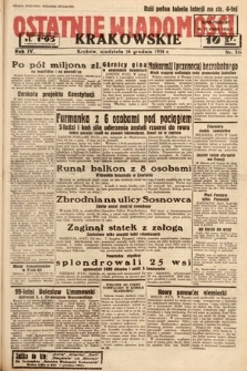 Ostatnie Wiadomości Krakowskie. 1934, nr 356