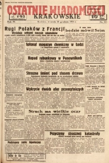 Ostatnie Wiadomości Krakowskie. 1934, nr 358