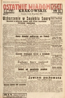 Ostatnie Wiadomości Krakowskie. 1934, nr 359