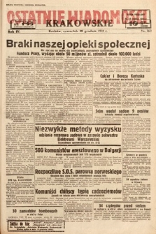 Ostatnie Wiadomości Krakowskie. 1934, nr 360