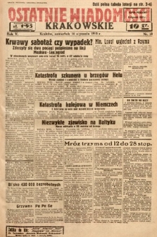 Ostatnie Wiadomości Krakowskie. 1935, nr 10