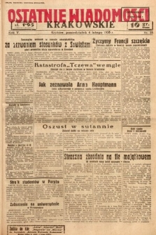 Ostatnie Wiadomości Krakowskie. 1935, nr 35