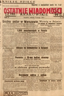 Ostatnie Wiadomości Krakowskie. 1935, nr 40