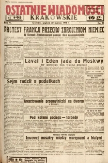 Ostatnie Wiadomości Krakowskie. 1935, nr 81