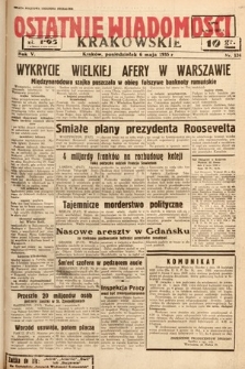 Ostatnie Wiadomości Krakowskie. 1935, nr 124