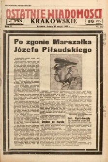 Ostatnie Wiadomości Krakowskie. 1935, nr 133