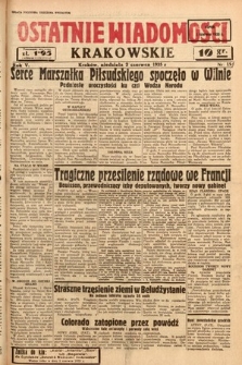 Ostatnie Wiadomości Krakowskie. 1935, nr 151