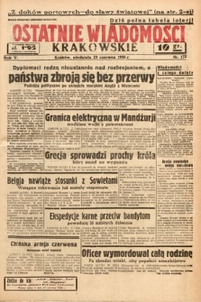 Ostatnie Wiadomości Krakowskie. 1935, nr 172