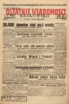 Ostatnie Wiadomości Krakowskie. 1935, nr 181