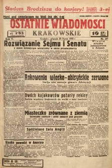 Ostatnie Wiadomości Krakowskie. 1935, nr 191