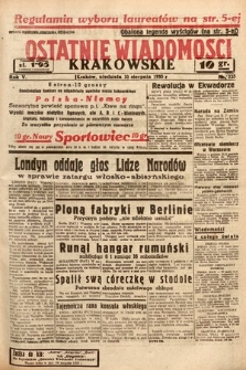 Ostatnie Wiadomości Krakowskie. 1935, nr 235
