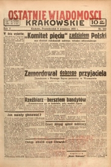 Ostatnie Wiadomości Krakowskie. 1935, nr 250