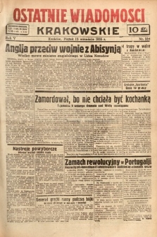 Ostatnie Wiadomości Krakowskie. 1935, nr 254