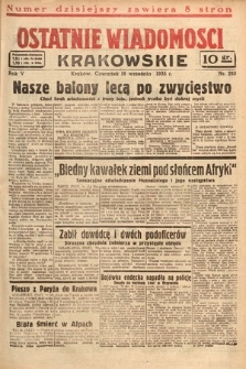 Ostatnie Wiadomości Krakowskie. 1935, nr 260