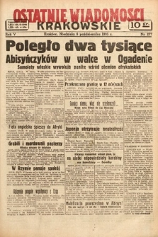 Ostatnie Wiadomości Krakowskie. 1935, nr 277