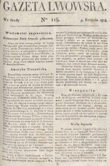 Gazeta Lwowska. 1818, nr 118
