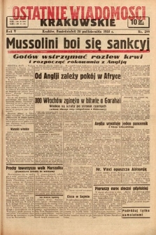 Ostatnie Wiadomości Krakowskie. 1935, nr 299