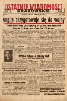 Ostatnie Wiadomości Krakowskie. 1935, nr 307