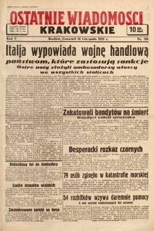 Ostatnie Wiadomości Krakowskie. 1935, nr 316