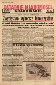 Ostatnie Wiadomości Krakowskie. 1935, nr 319