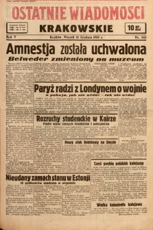 Ostatnie Wiadomości Krakowskie. 1935, nr 343