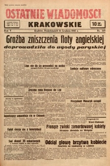 Ostatnie Wiadomości Krakowskie. 1935, nr 349