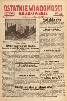 Ostatnie Wiadomości Krakowskie. 1935, nr 362