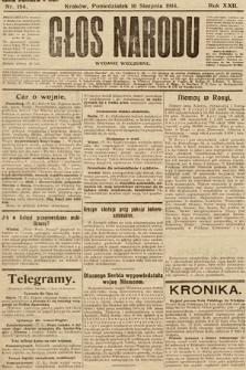 Głos Narodu (wydanie wieczorne). 1914, nr 184