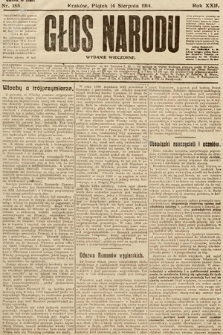 Głos Narodu (wydanie wieczorne). 1914, nr 188