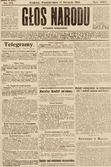 Głos Narodu (wydanie wieczorne). 1914, nr 192