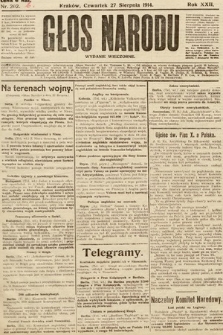 Głos Narodu (wydanie wieczorne). 1914, nr 202