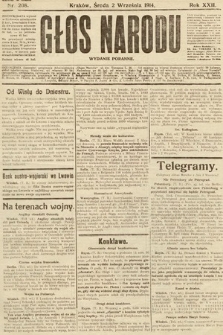 Głos Narodu (wydanie poranne). 1914, nr 208