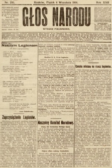 Głos Narodu (wydanie popołudniowe). 1914, nr 210